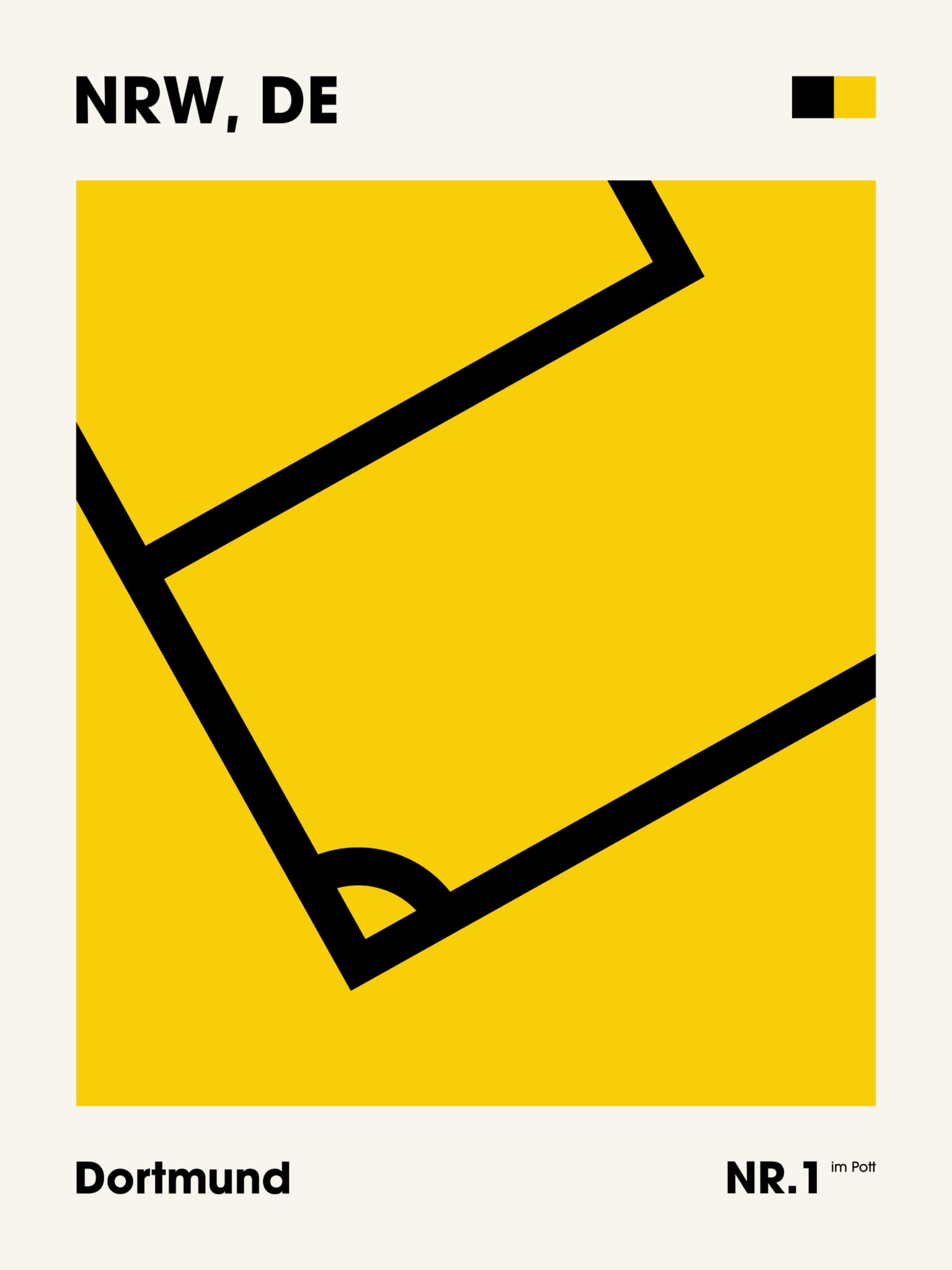 Dortmund - "Eckfahne" Fußballposter