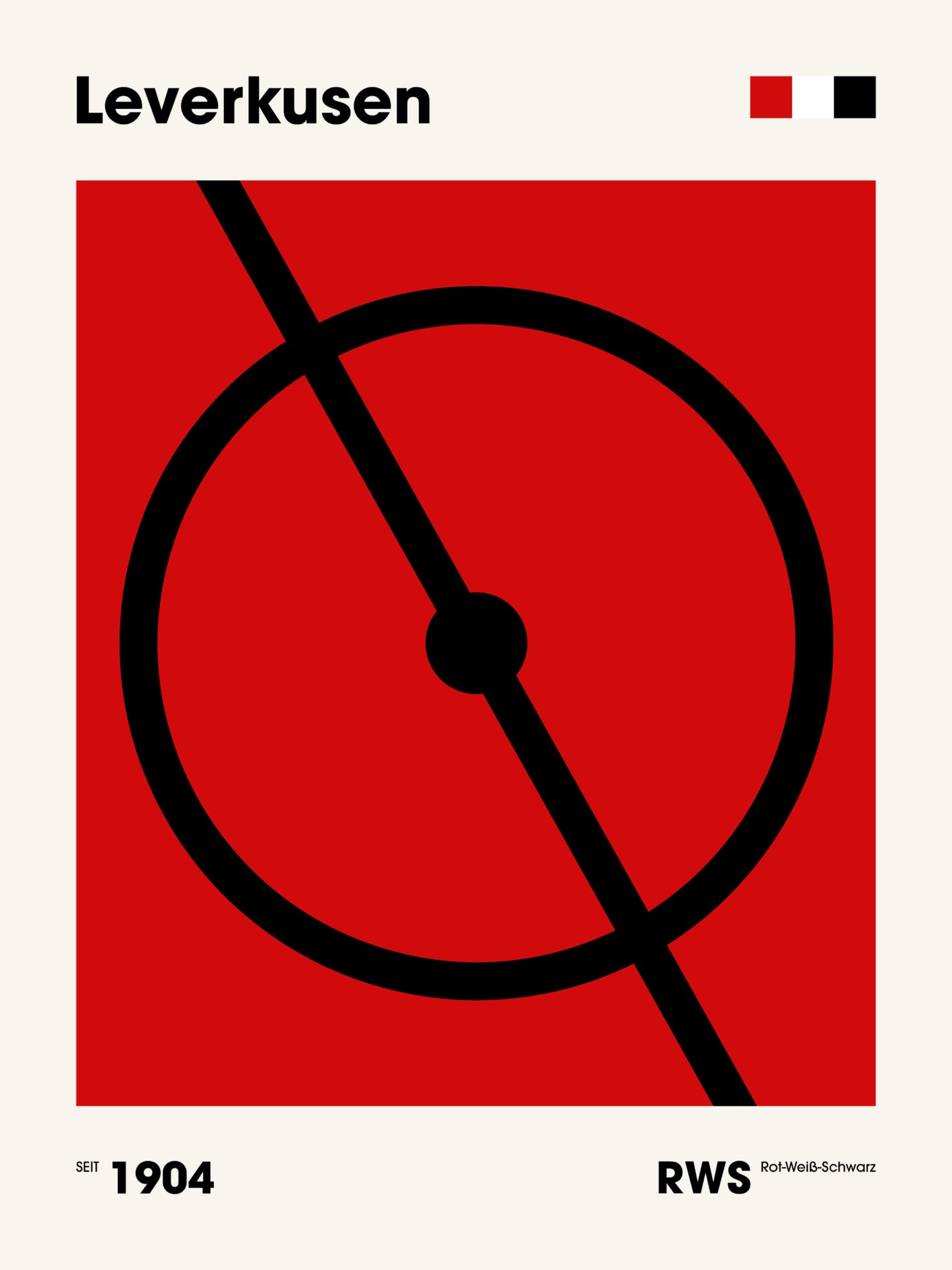 Leverkusen - "Mittelkreis" Fußballposter