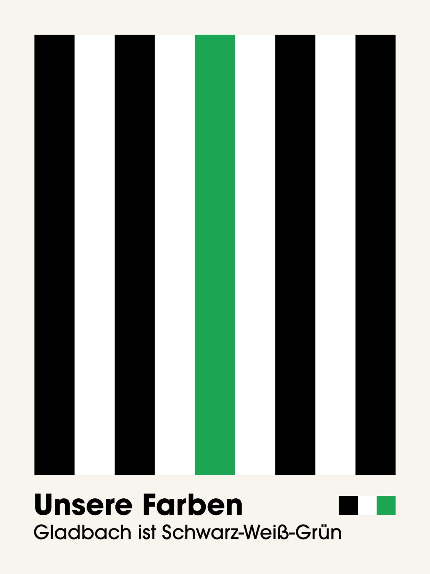 Gladbach - "Farben" Fußballposter