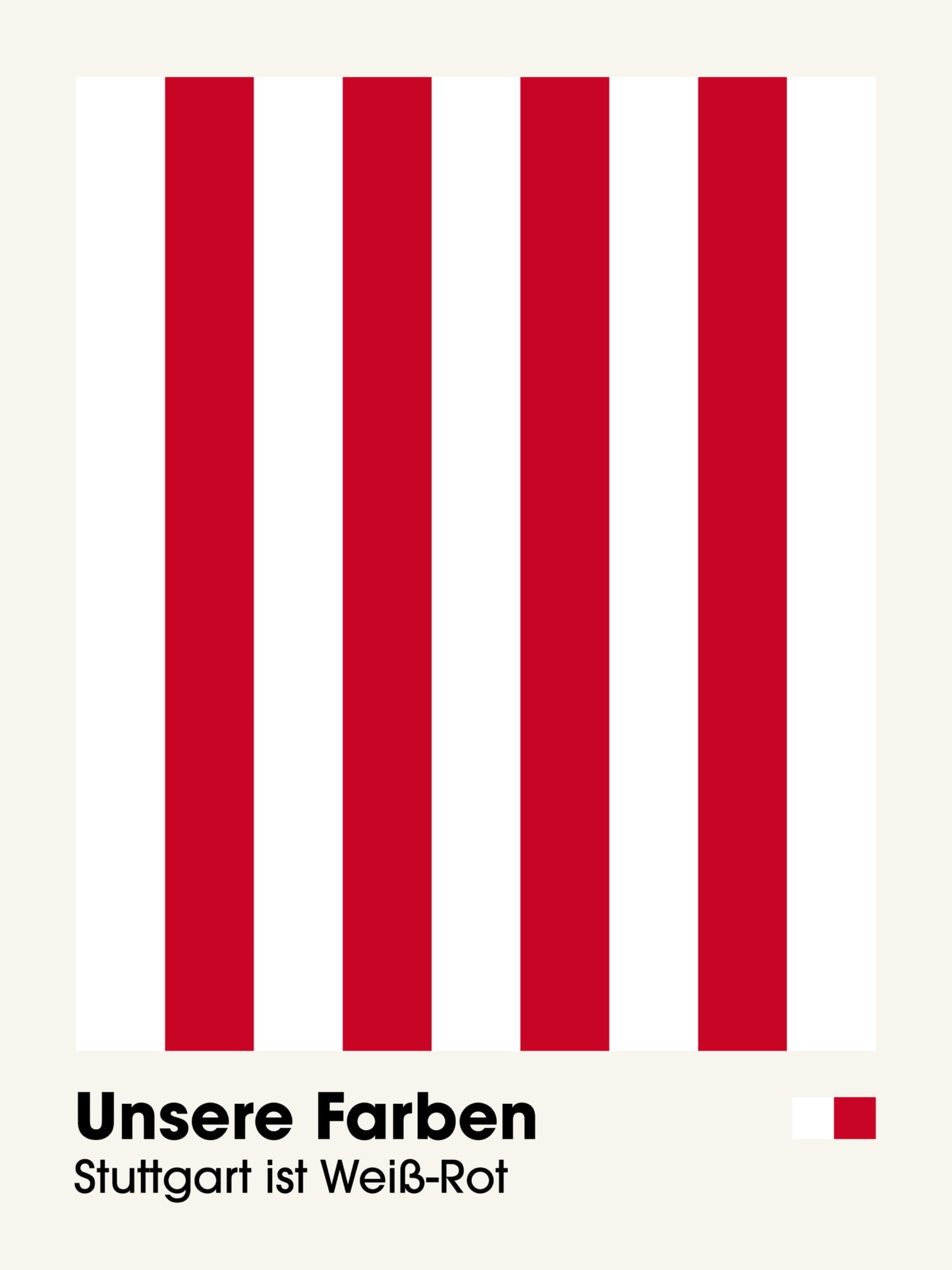 Stuttgart - "Farben" Fußballposter