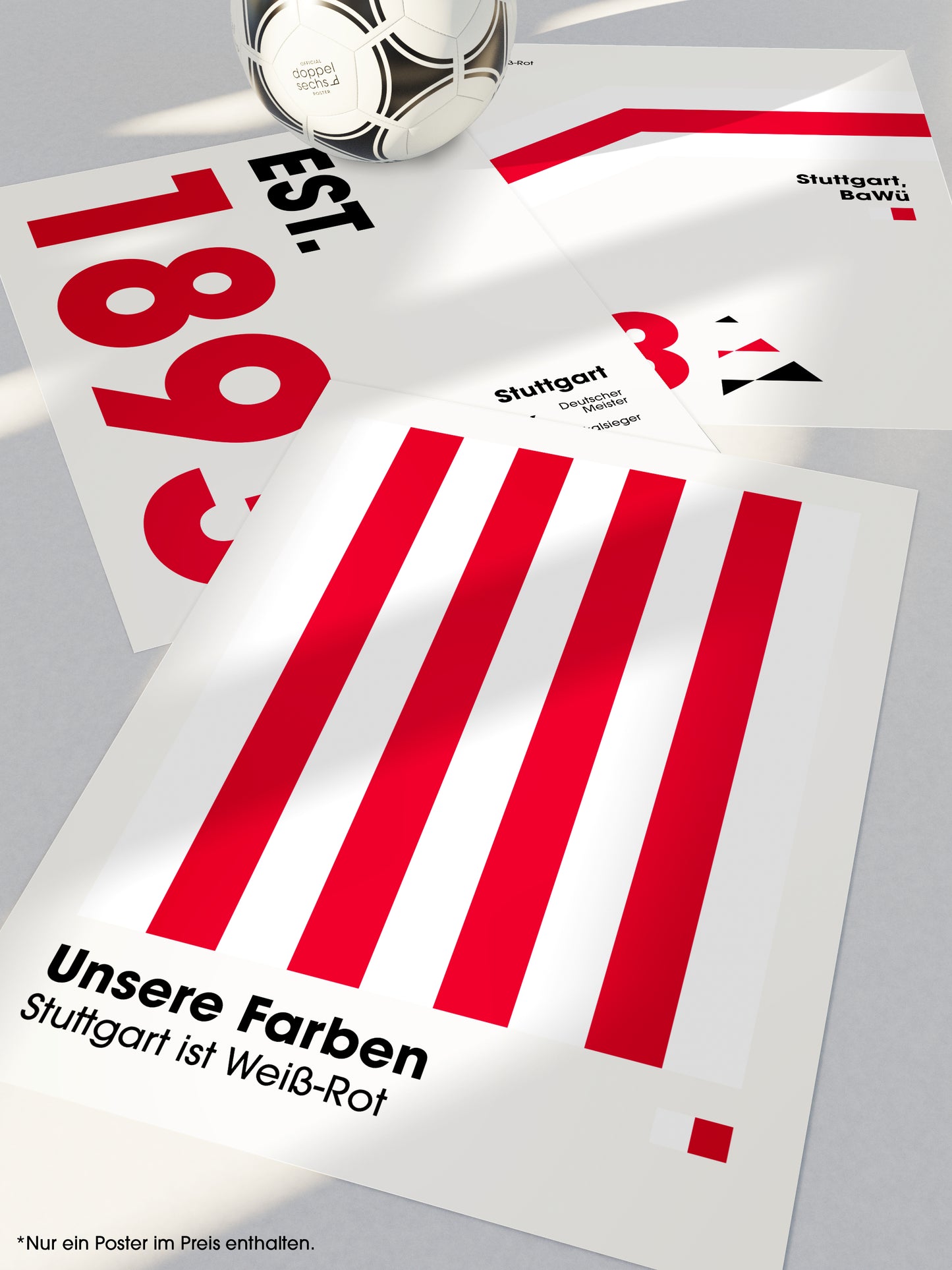 Stuttgart - "Farben" Fußballposter