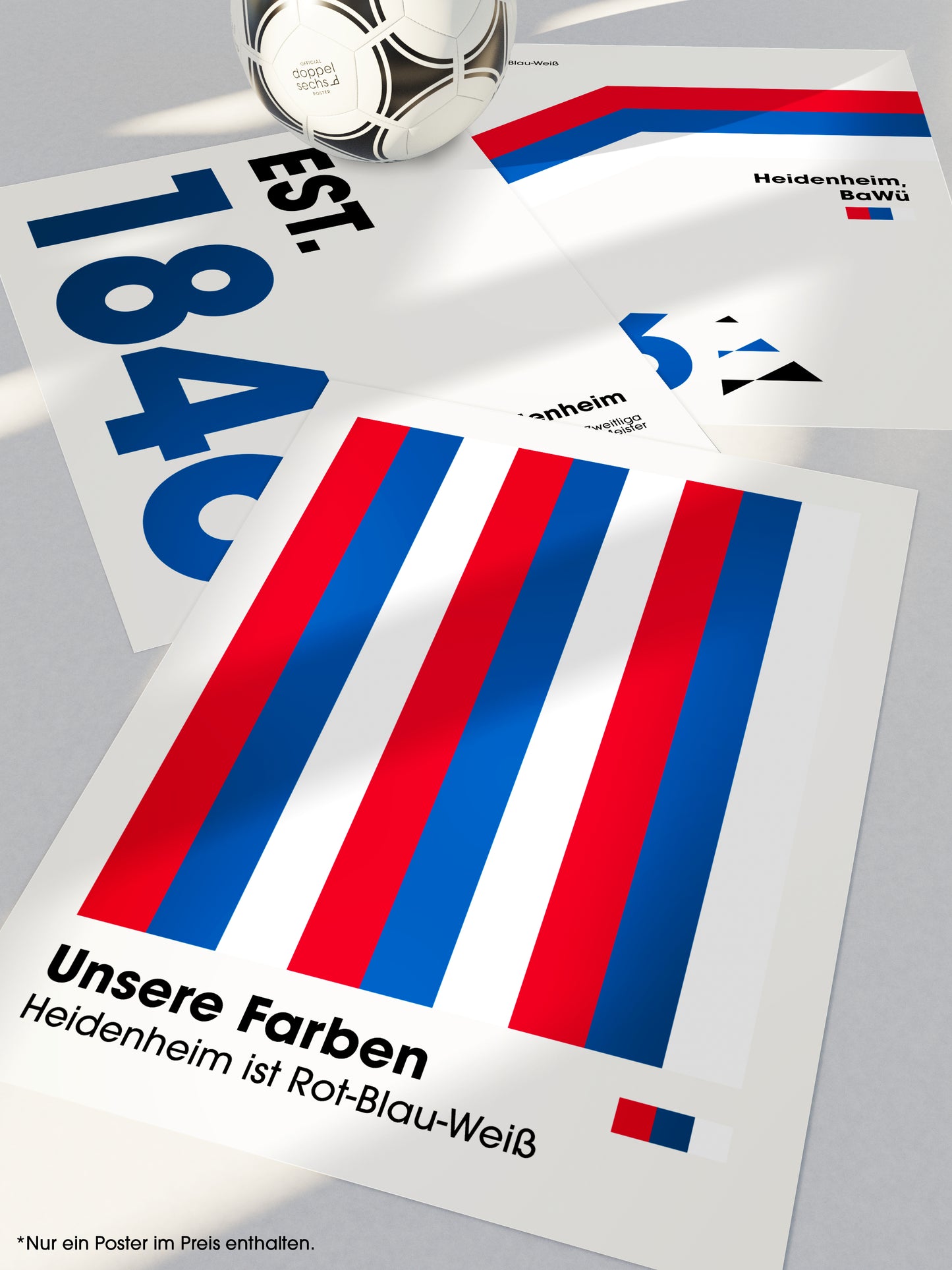 Heidenheim - "Farben" Fußballposter