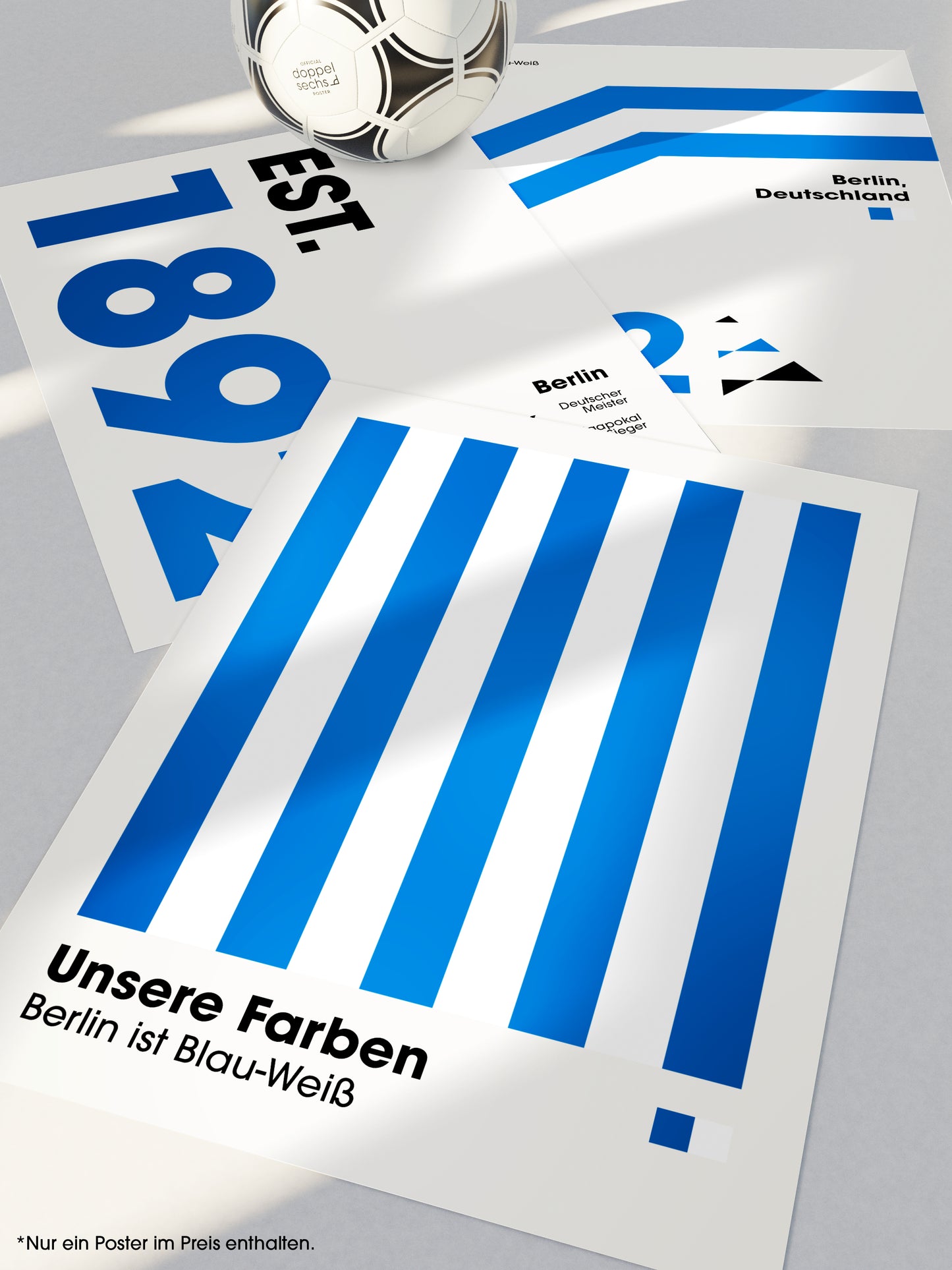 Berlin - "Farben" Fußballposter
