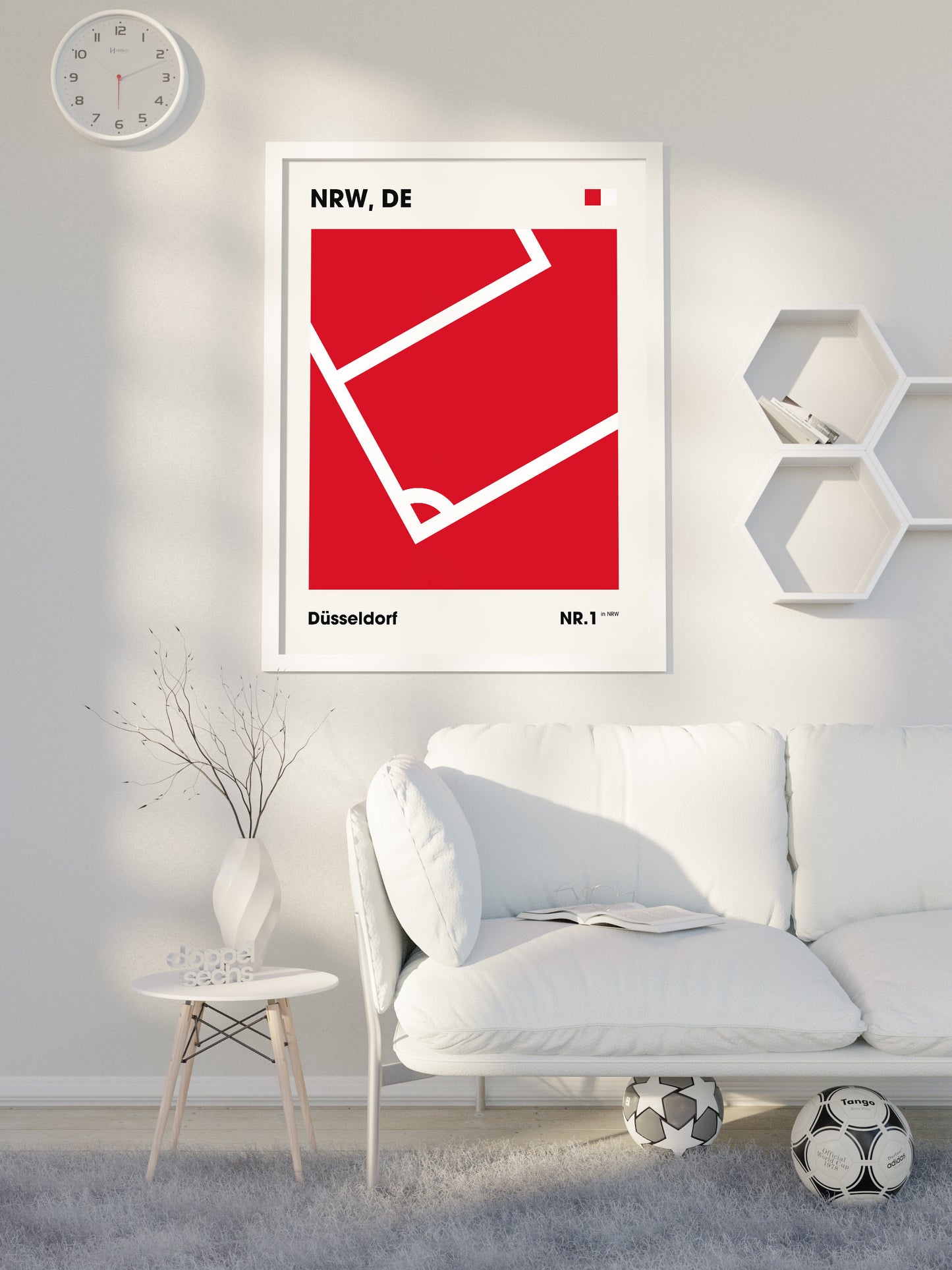 Düsseldorf - "Eckfahne" Fußballposter