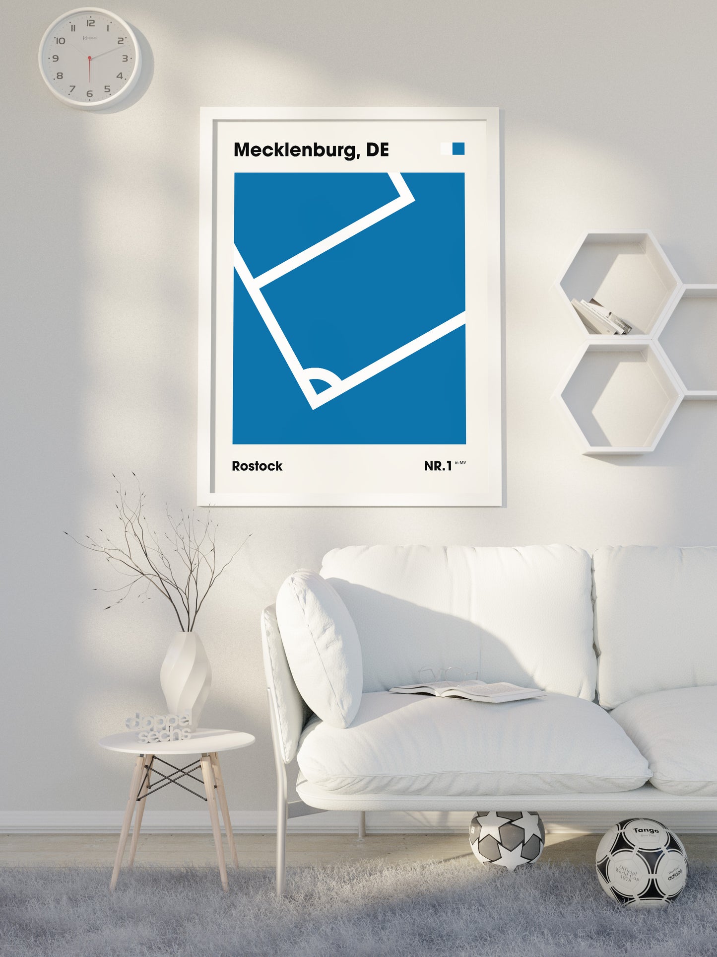 Rostock - "Eckfahne" Fußballposter