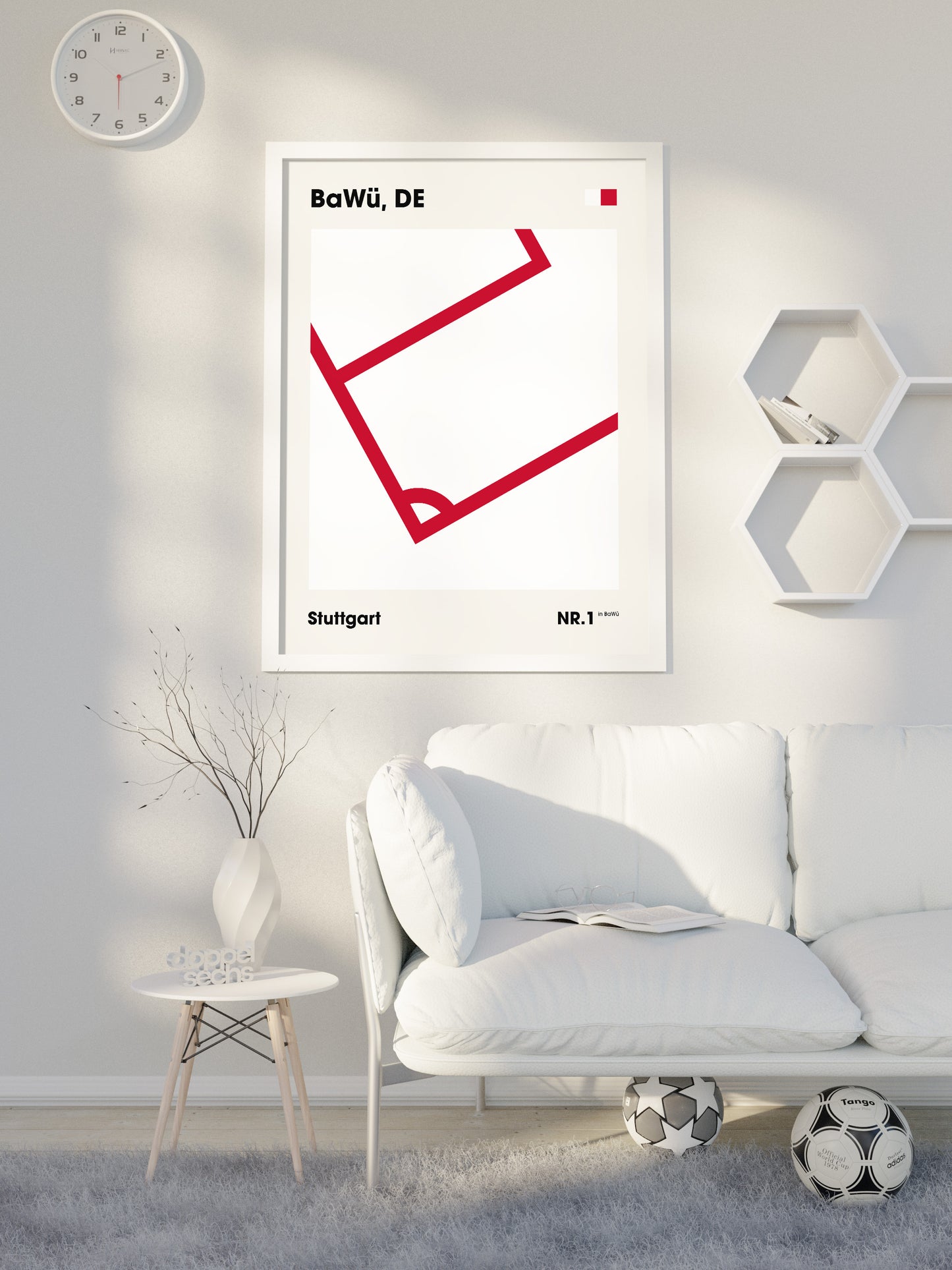 Stuttgart - "Eckfahne" Fußballposter