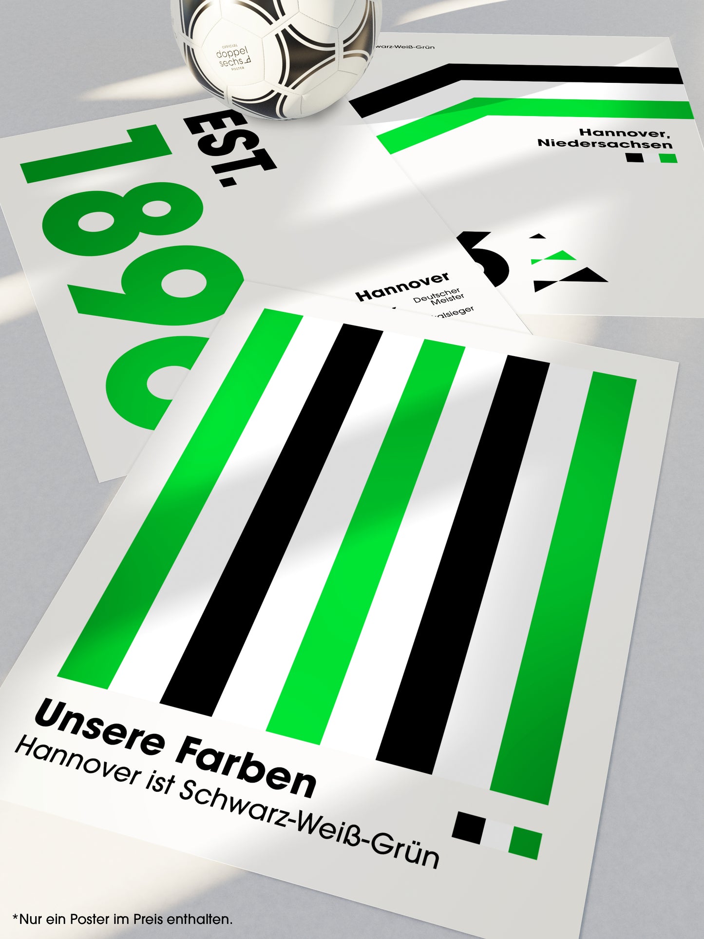 Hannover - "Farben" Fußballposter