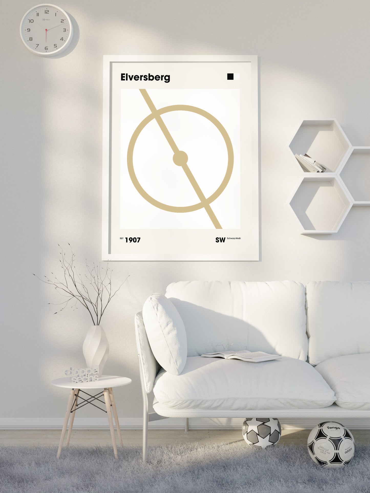 Elversberg - "Mittelkreis" Fußballposter