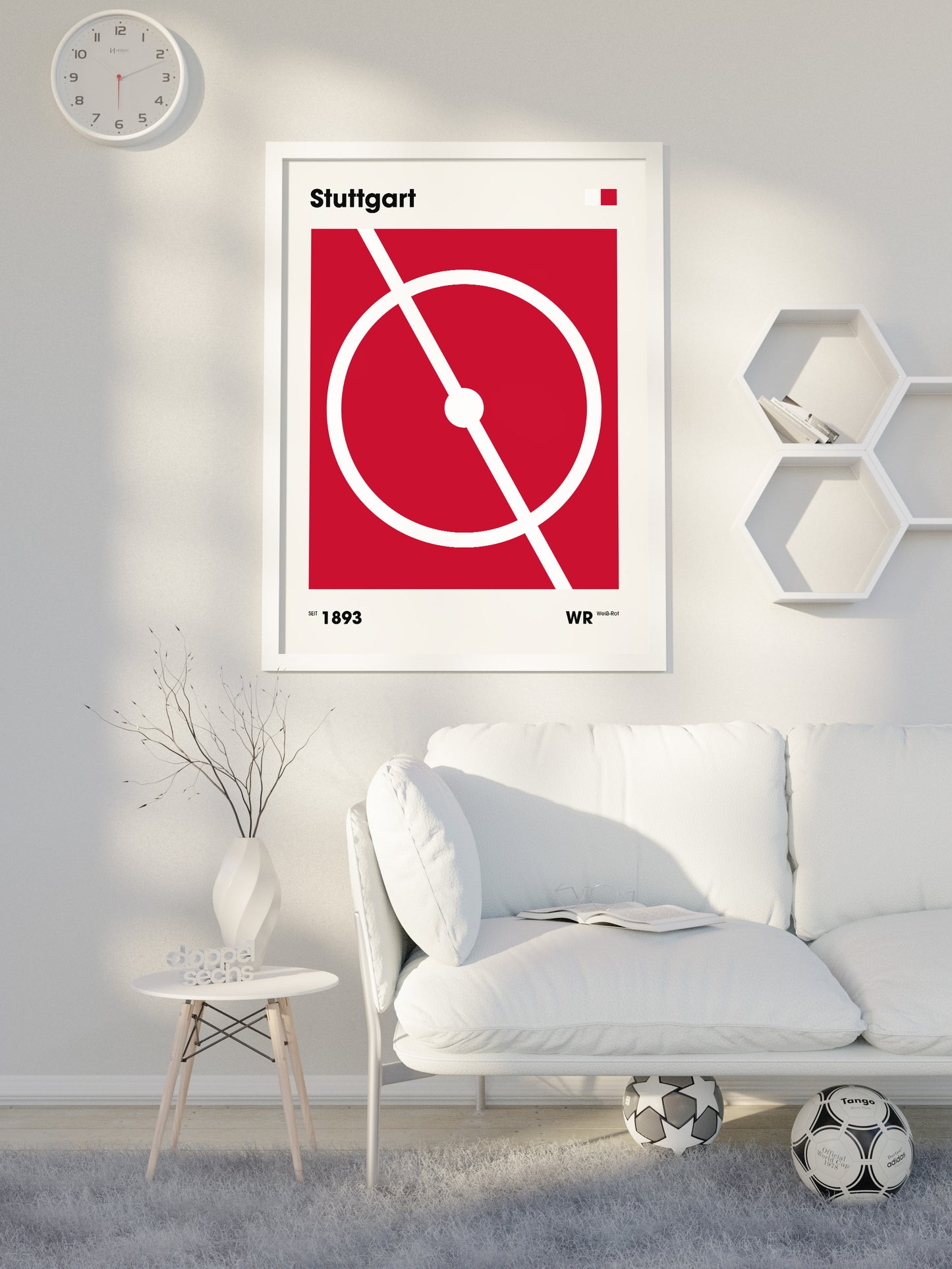 Stuttgart - "Mittelkreis" Fußballposter