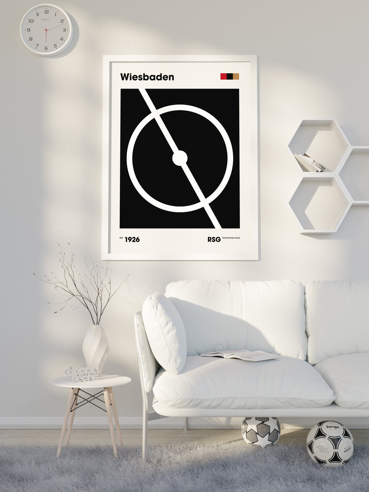 Wiesbaden - "Mittelkreis" Fußballposter