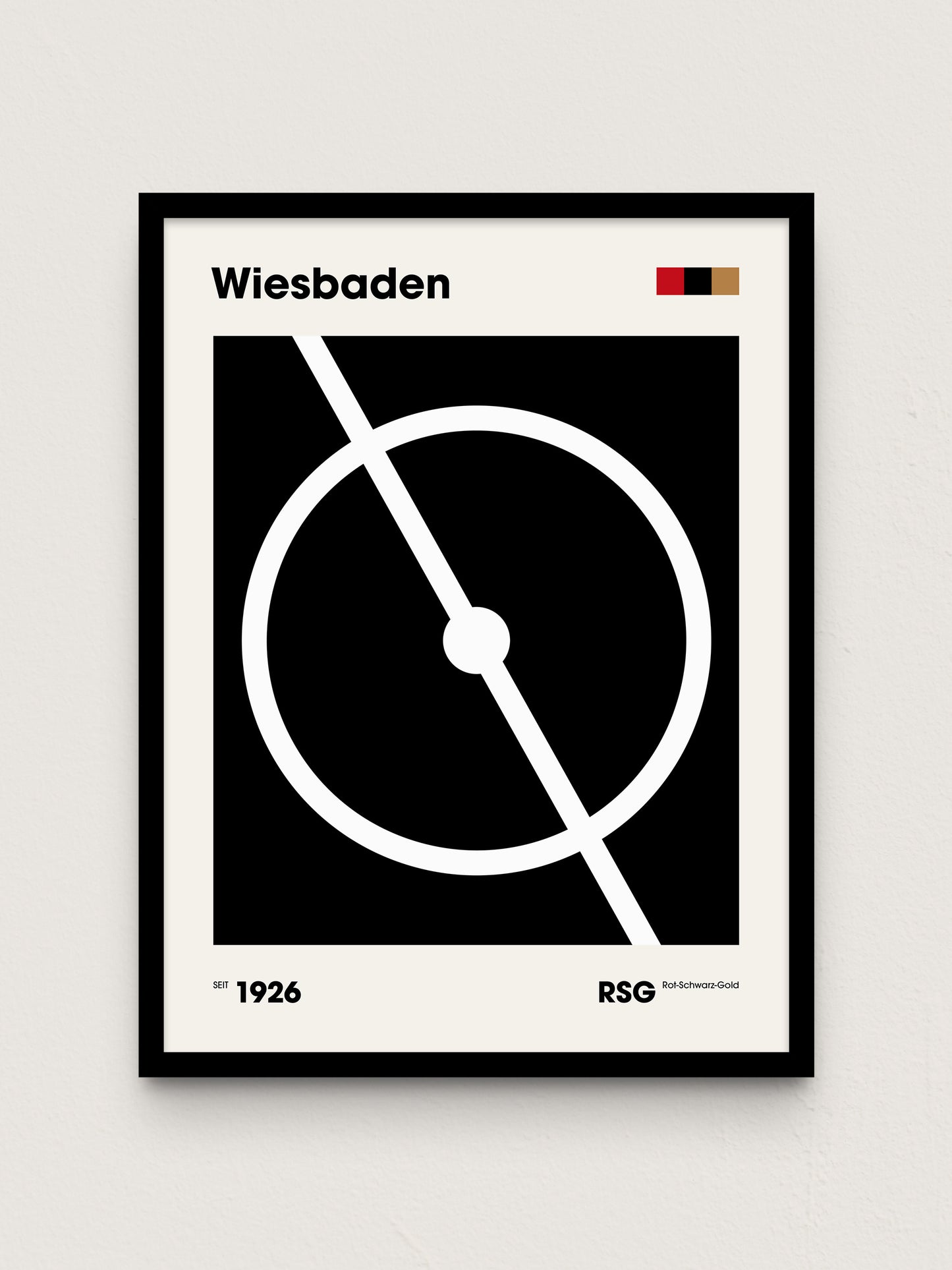 Wiesbaden - "Mittelkreis" Fußballposter