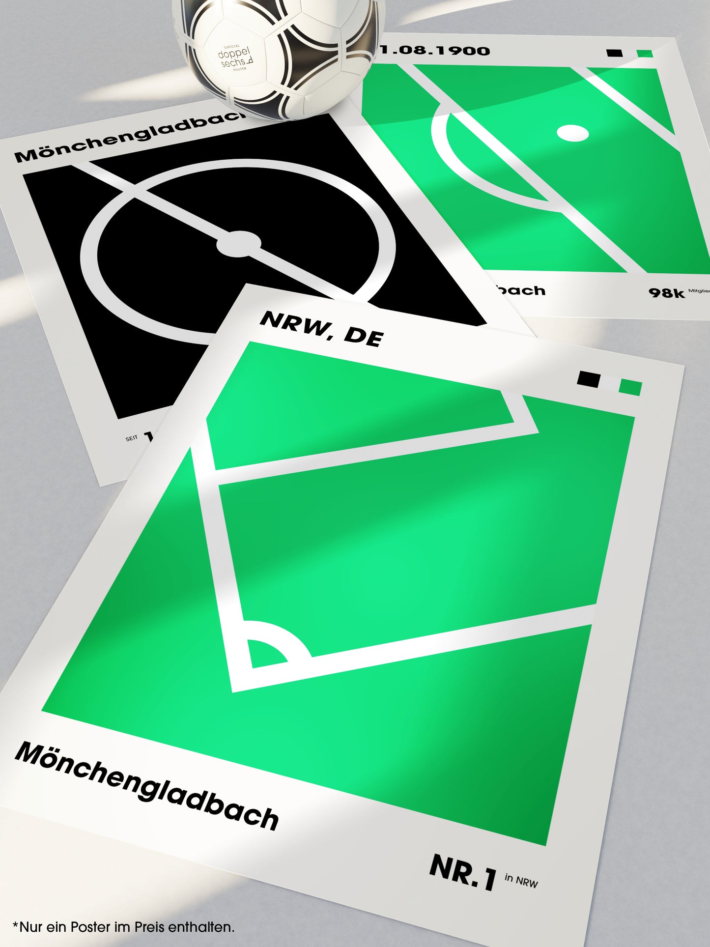 Gladbach - "Mittelkreis" Fußballposter