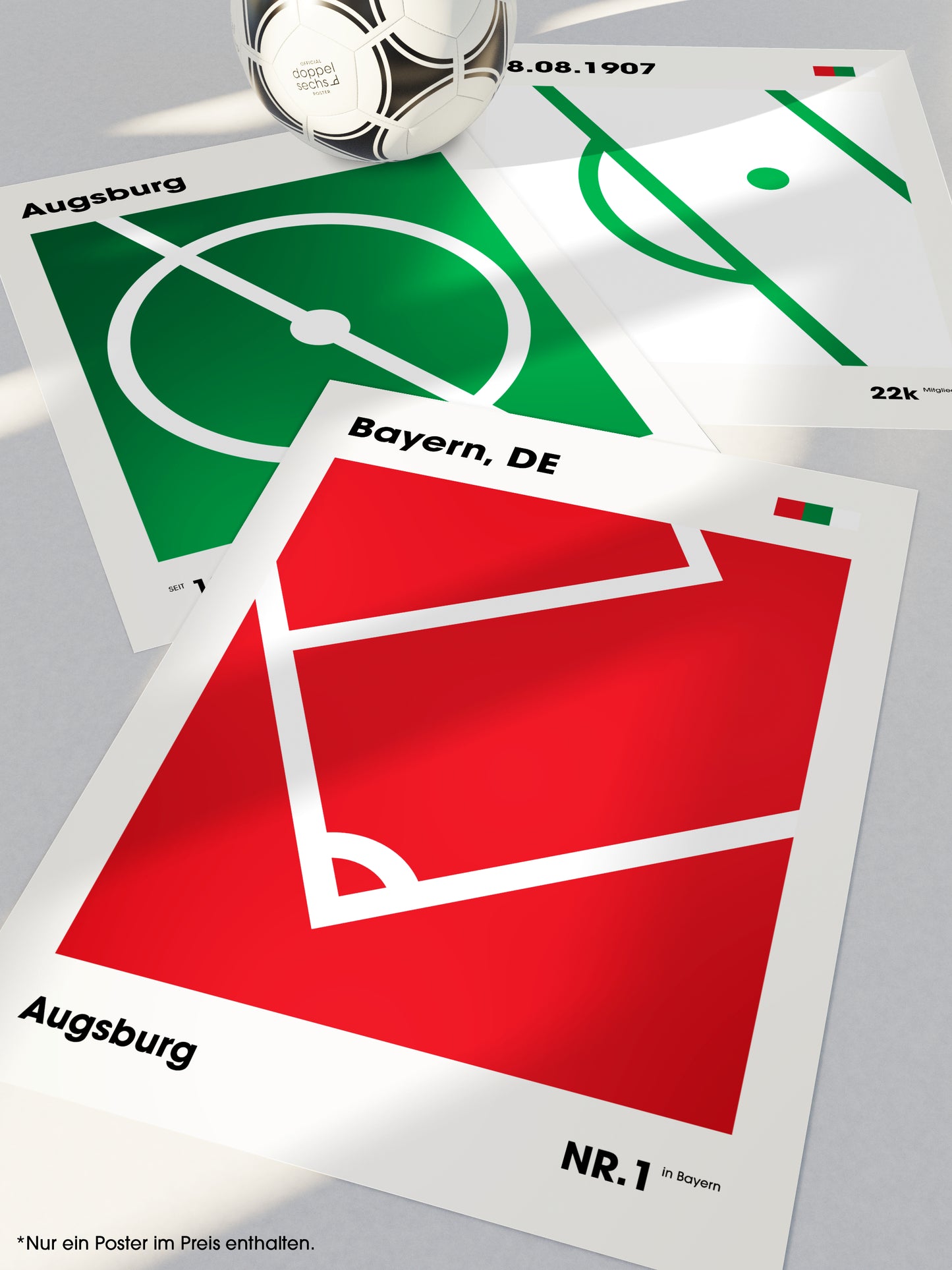 Augsburg - "Mittelkreis" Fußballposter