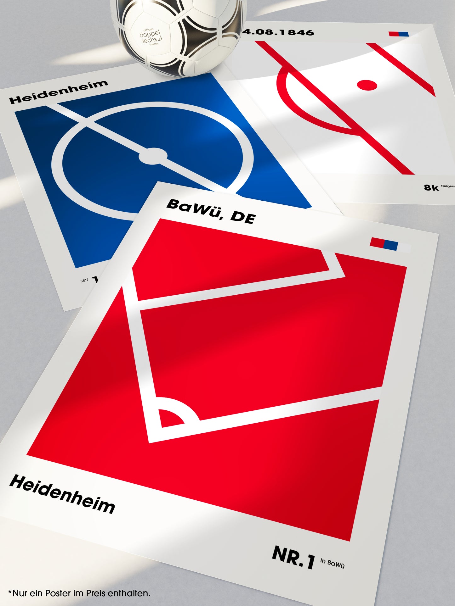 Heidenheim - "Eckfahne" Fußballposter