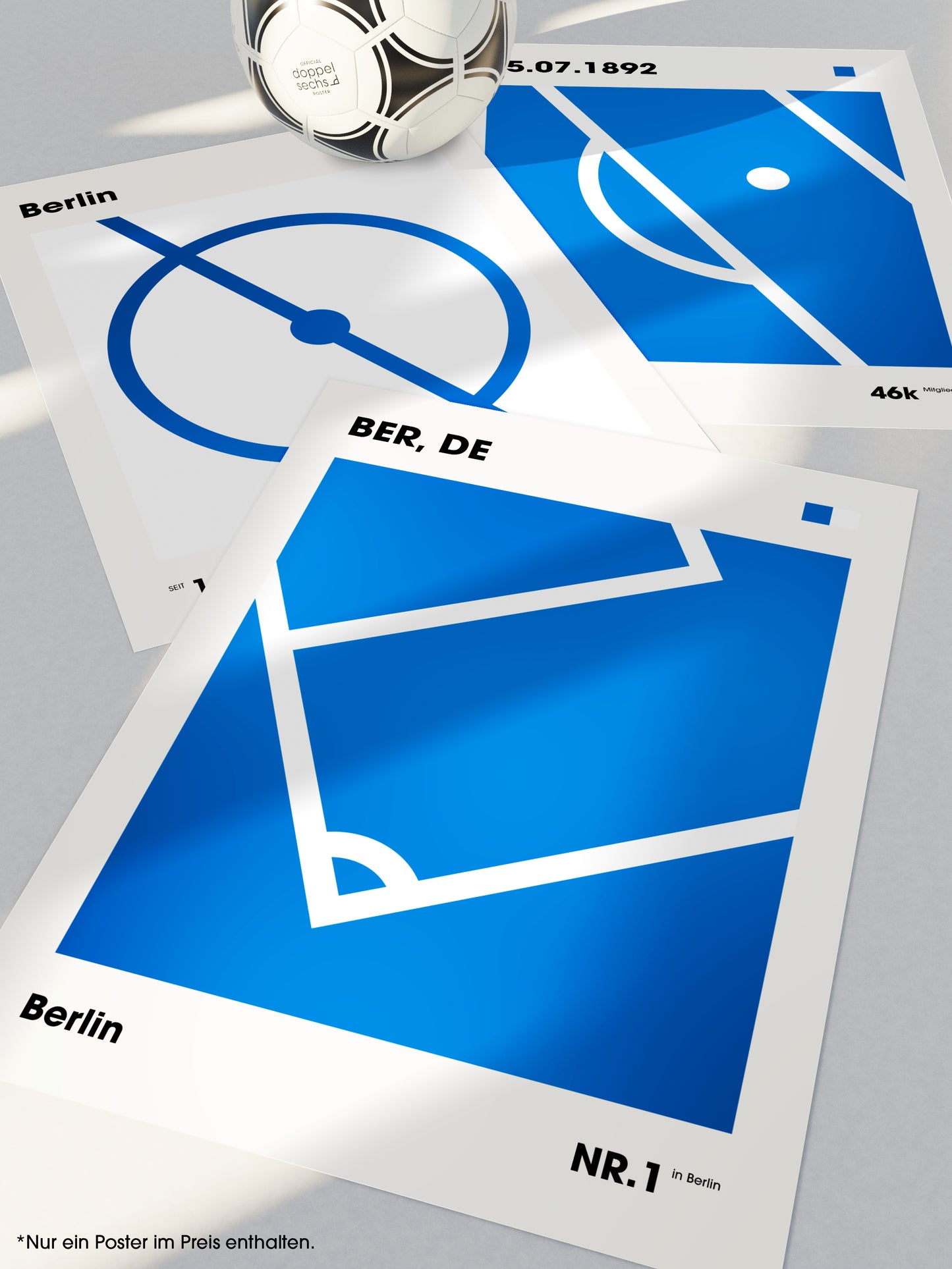 Berlin - "Eckfahne" Fußballposter