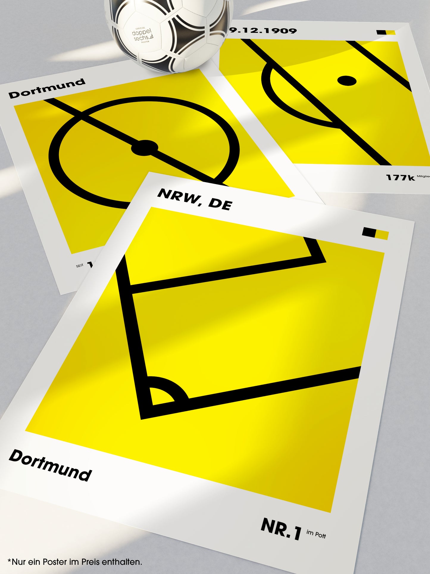 Dortmund - "Mittelkreis" Fußballposter