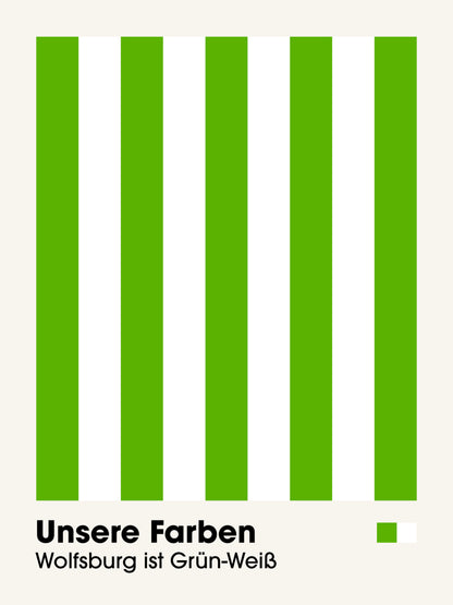 Wolfsburg - "Farben" Fußballposter