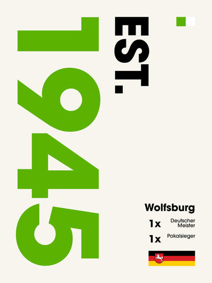 Wolfsburg - "Established" Fußballposter