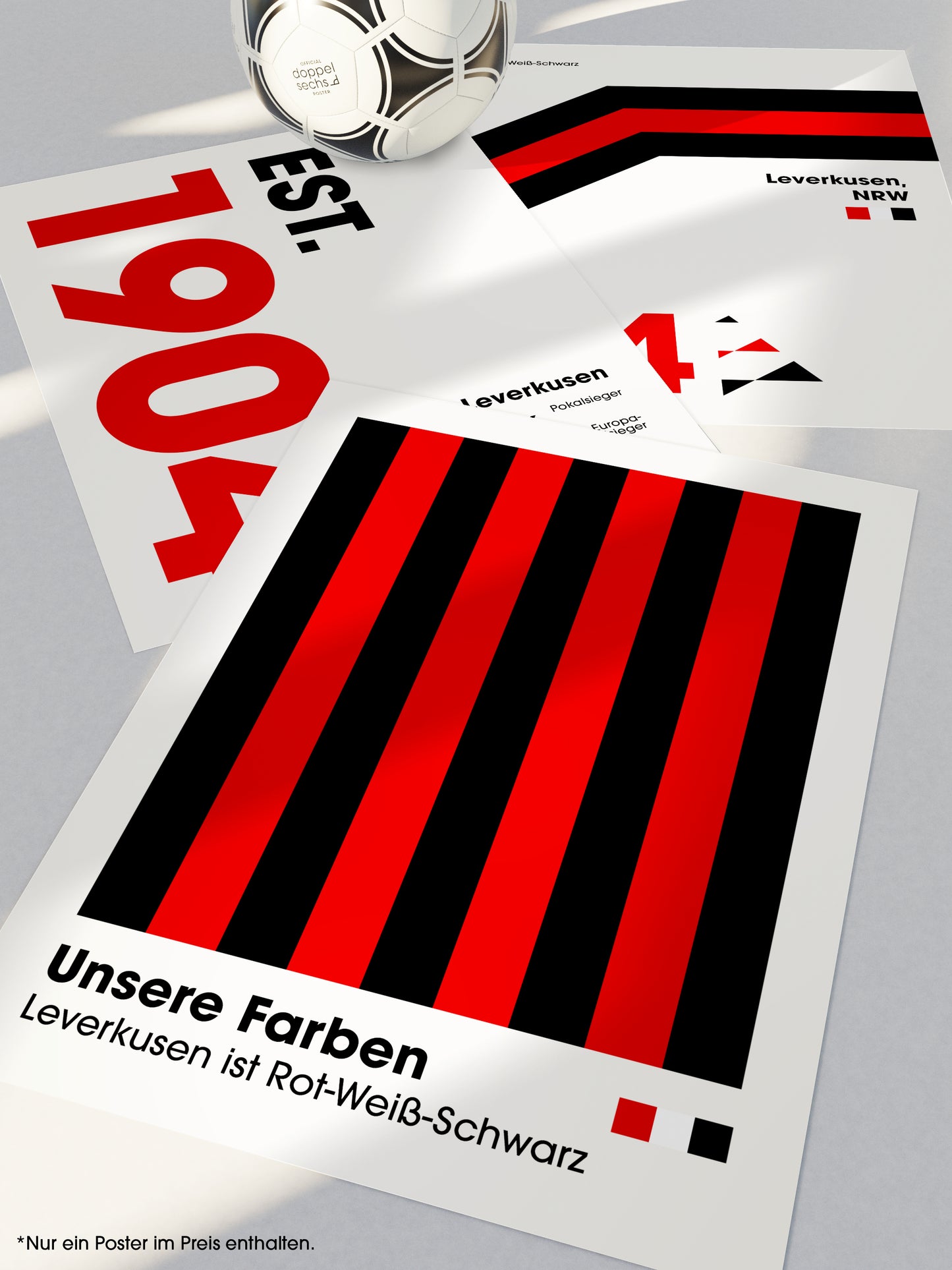 Leverkusen - "Farben" Fußballposter