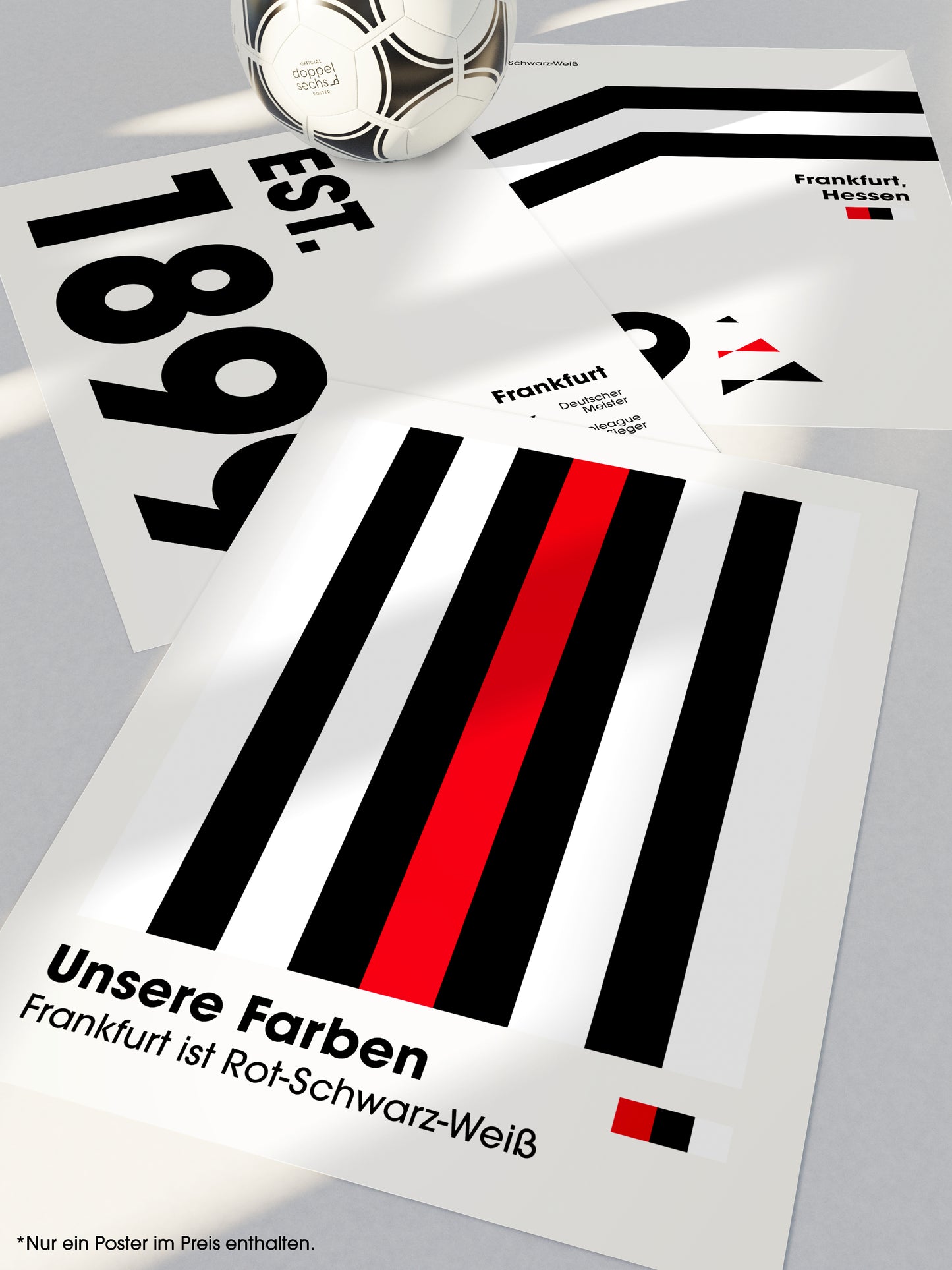 Frankfurt - "Farben" Fußballposter