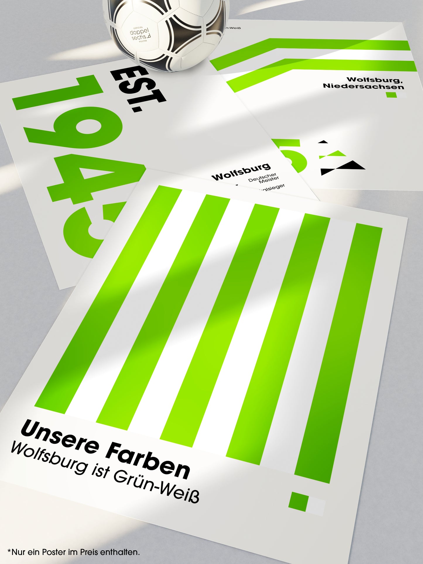 Wolfsburg - "Farben" Fußballposter