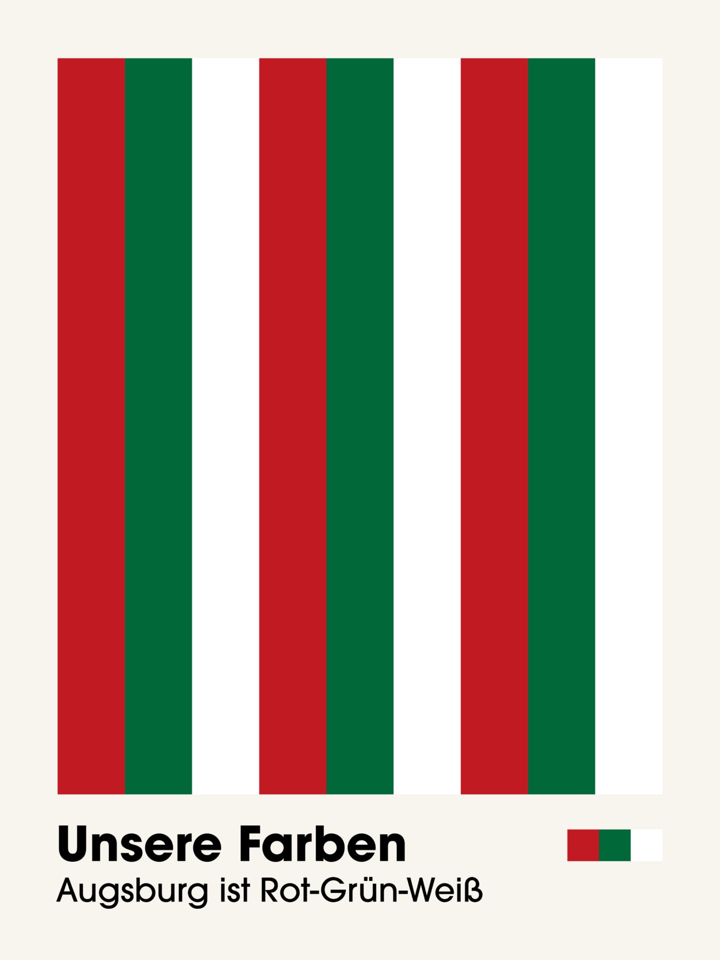 Augsburg - "Farben" Fußballposter