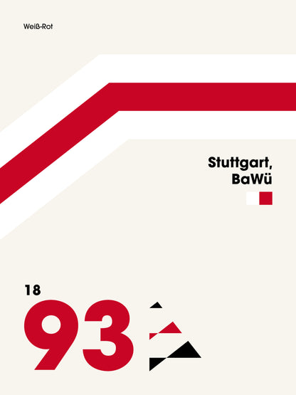 Stuttgart - "Heritage" Fußballposter