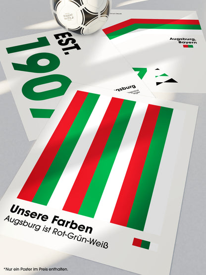 Augsburg - "Farben" Fußballposter