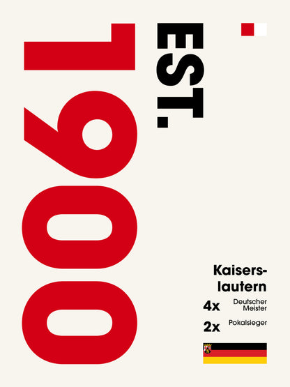 Kaiserslautern - "Established" Fußballposter