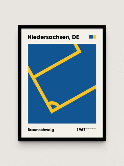 Braunschweig - "Eckfahne" Fußballposter