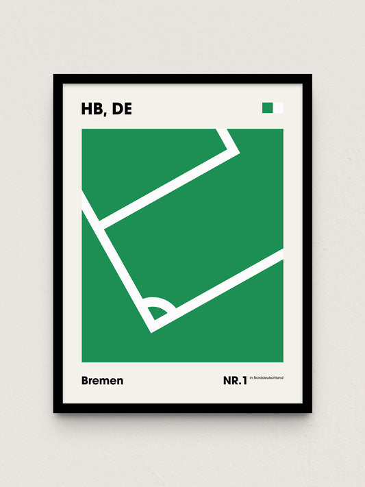 Bremen - "Eckfahne" Fußballposter