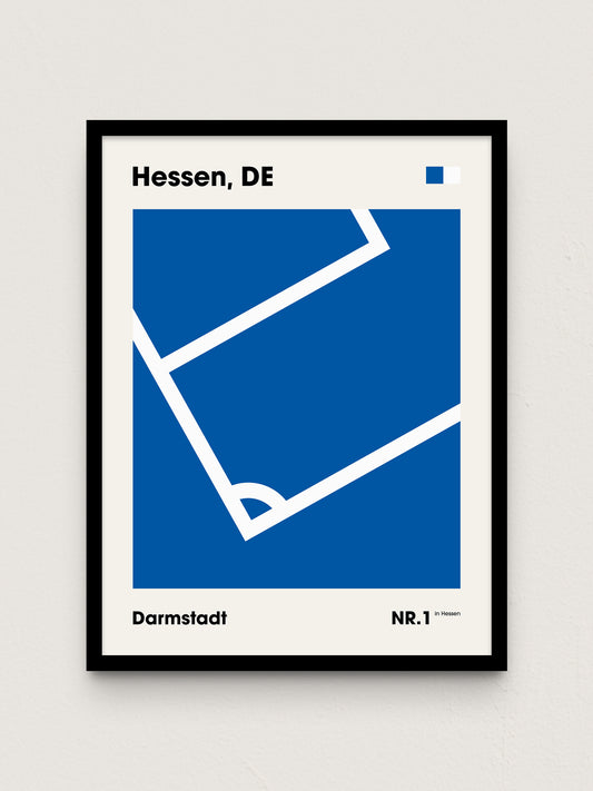 Darmstadt - "Eckfahne" Fußballposter