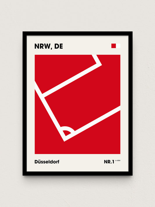 Düsseldorf - "Eckfahne" Fußballposter