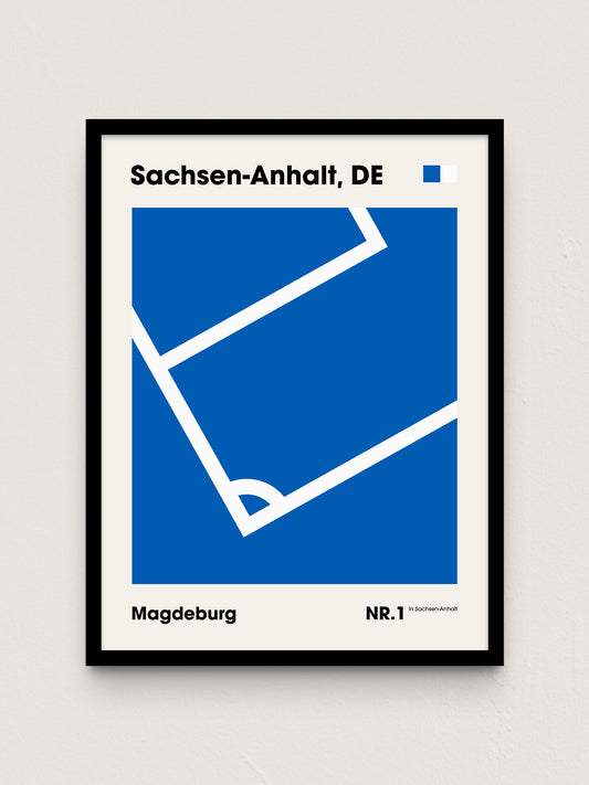 Magdeburg - "Eckfahne" Fußballposter