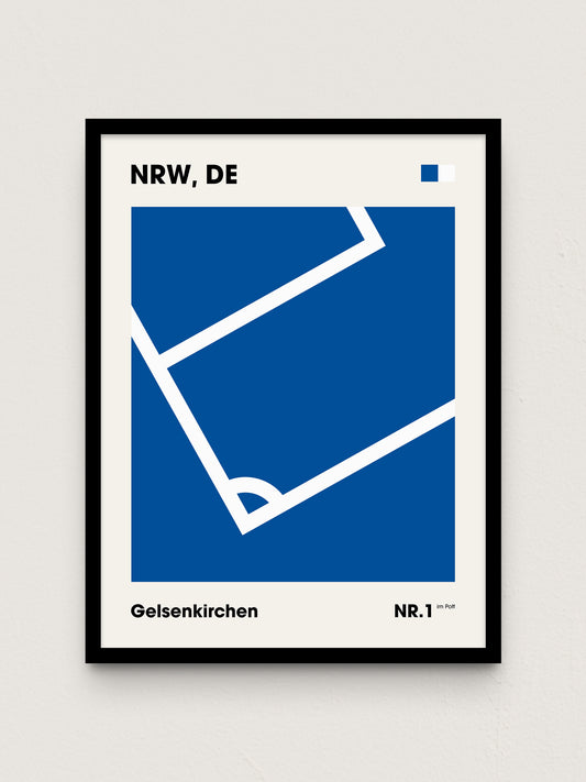 Gelsenkirchen - "Eckfahne" Fußballposter