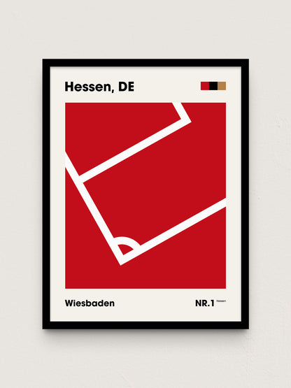 Wiesbaden - "Eckfahne" Fußballposter