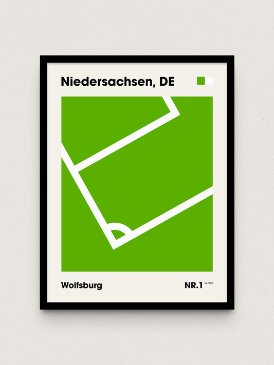 Wolfsburg - "Eckfahne" Fußballposter