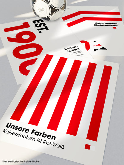 Kaiserslautern - "Farben" Fußballposter