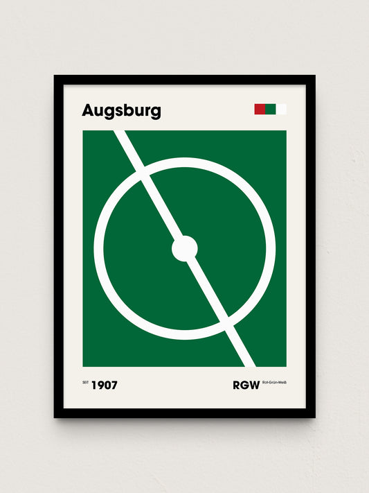 Augsburg - "Mittelkreis" Fußballposter