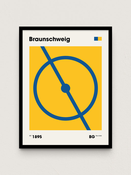 Braunschweig - "Mittelkreis" Fußballposter