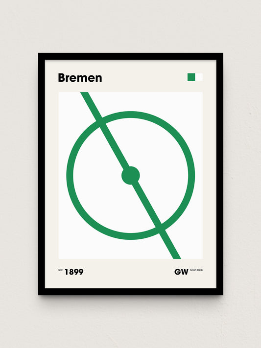 Bremen - "Mittelkreis" Fußballposter