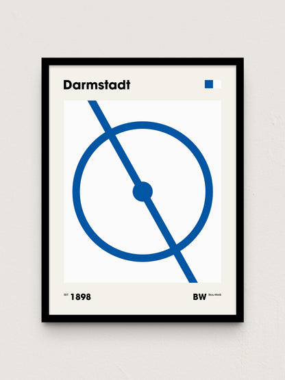 Darmstadt - "Mittelkreis" Fußballposter