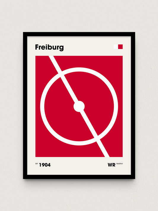 Freiburg - "Mittelkreis" Fußballposter