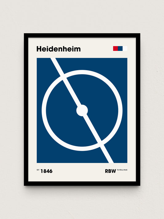 Heidenheim - "Mittelkreis" Fußballposter
