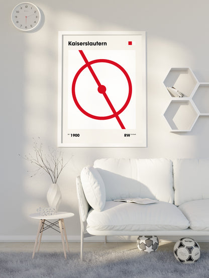 Kaiserslautern - "Mittelkreis" Fußballposter