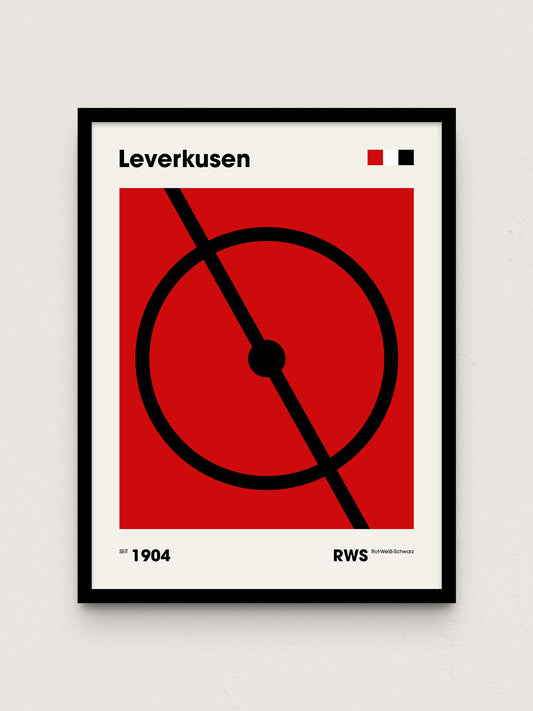 Leverkusen - "Mittelkreis" Fußballposter