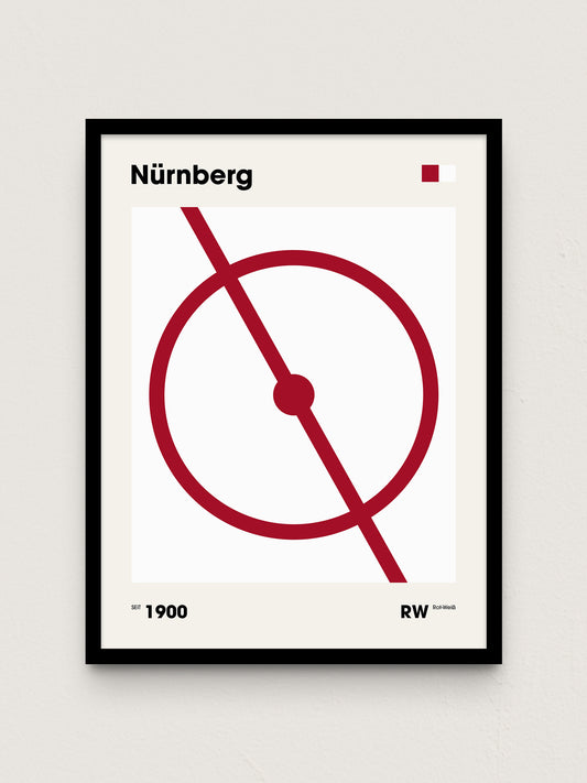 Nürnberg - "Mittelkreis" Fußballposter