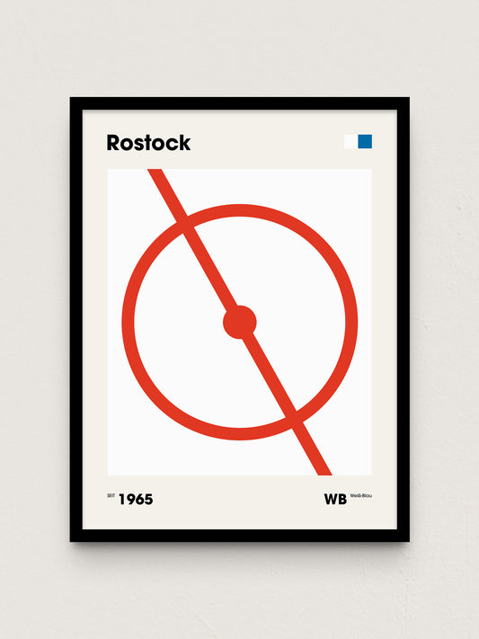 Rostock - "Mittelkreis" Fußballposter