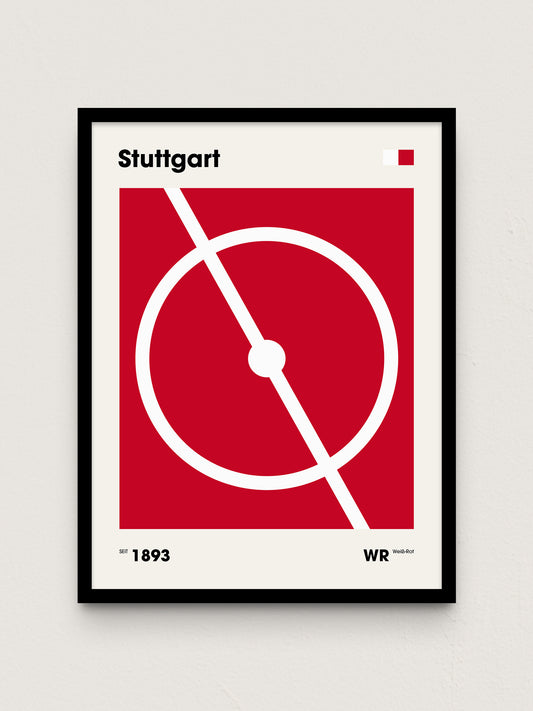 Stuttgart - "Mittelkreis" Fußballposter