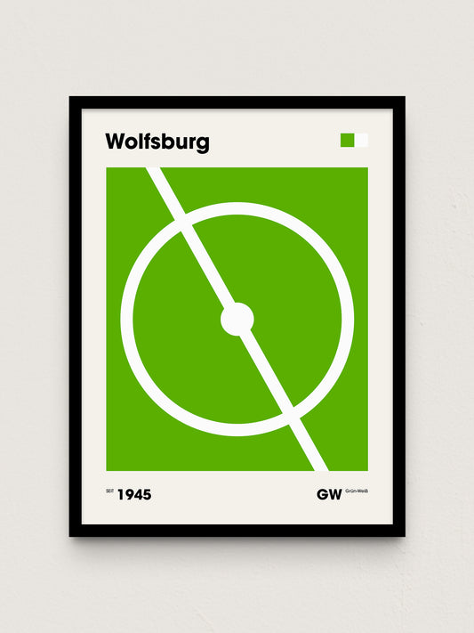 Wolfsburg - "Mittelkreis" Fußballposter